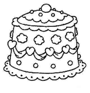 Coloriage gâteau de mariage