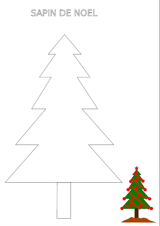 Coloriage sapin de noel