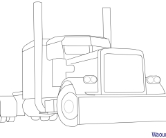 Coloriage camion americain